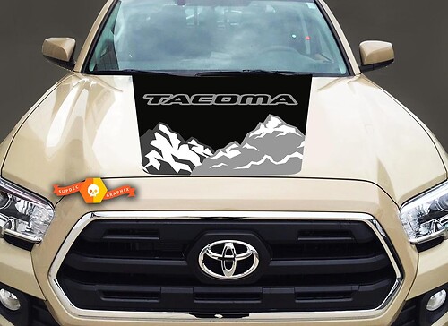 Adesivo grafico Toyota Tacoma Truck Center Hood Mountain 2016-2017

