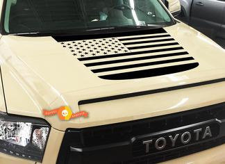 Toyota Tundra Truck 2014-2018 Decalcomania per cofano in vinile con bandiera americana oscurante
