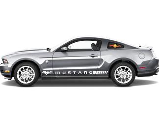Ford Mustang Rocker Panel Door Side Stripes Decals - RJ - Strisce adesive inferiori
