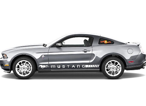 Ford Mustang Rocker Panel Door Side Stripes Decals - RJ - Strisce adesive inferiori
