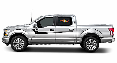2X Ford F-150 HOCKEY side Decalcomanie in vinile grafica adesivo rally 2017-2018
