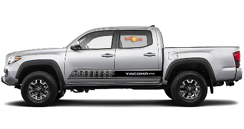 2X Toyota Tacoma 2016-2018 gonna laterale Decalcomanie in vinile grafica kit di adesivi rally
