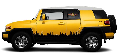 Adesivi in Vinile per Porta Laterale Grass per Toyota FJ Cruiser
