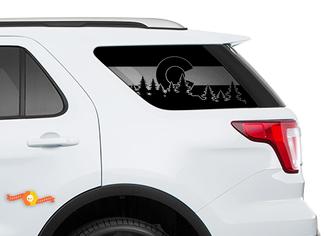 2011-2018 Ford Explorer - Decalcomanie per parabrezza con bandiera dello stato del Colorado per adesivi per finestrini posteriori
