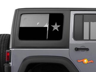 Decalcomania per parabrezza con bandiera dello stato del Texas - si adatta agli adesivi per finestre Wrangler JKU Jeep Wrangler 4 porte

