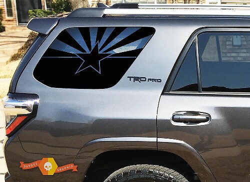 Adesivo in Vinile con Bandiera dello Stato dell'Arizona per Finestrino Laterale Posteriore Toyota 4Runner 2010-2019
