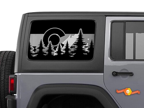 Jeep Wrangler Colorado Bandiera Parabrezza Decal JKU JLU 4Dr 2007-2019 Adesivi Rubicon
