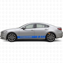 Kit Adesivi in Vinile con Strisce per Minigonne Brandizzate per Mazda 6_2