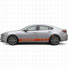 Kit Adesivi in Vinile con Strisce per Minigonne Brandizzate per Mazda 6_4