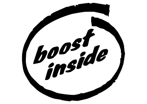 Adesivo Universale in Vinile con Logo Boost Inside