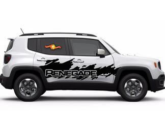 Jeep Renegade Side Splash Splatter Logo Graphic Vinyl Decal Adesivo riflettente
