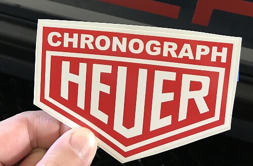 Adesivo in Vinile Chronograph Logo Heuer