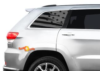 Flag Decal Set - Adatto per Jeep Grand Cherokee Laredo Finestra laterale USA americana
