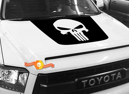 Adesivo in Vinile con Teschio Punisher per Toyota Tundra 2014-2018