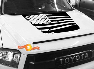 Adesivo grafica Hood USA Distressed Flag per TOYOTA TUNDRA 2014 2015 2016 2017 2018 # 8
