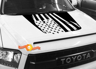 Adesivo grafica Hood USA Distressed Flag per TOYOTA TUNDRA 2014 2015 2016 2017 2018 #9
