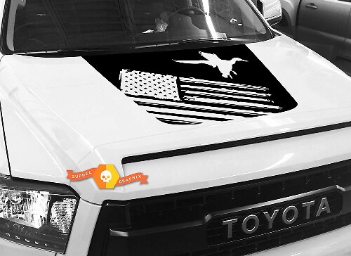Adesivo in vinile con bandiera USA per cofano Toyota Tundra 2014-2018