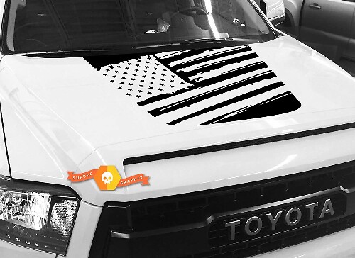 Adesivo in vinile con bandiera USA per cofano Toyota Tundra 2014-2018