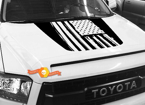 Adesivo in Vinile con Bandiera Americana per Cofano Toyota Tundra 2014-2018