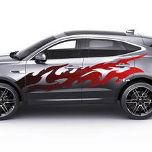 Adesivo con logo Jaguar E-Pace con sfumatura di colore della fiamma laterale per porte
 2