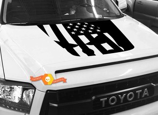 Hood USA Distressed Punisher Flag decalcomania grafica per TOYOTA TUNDRA 2014 2015 2016 2017 2018 # 35
