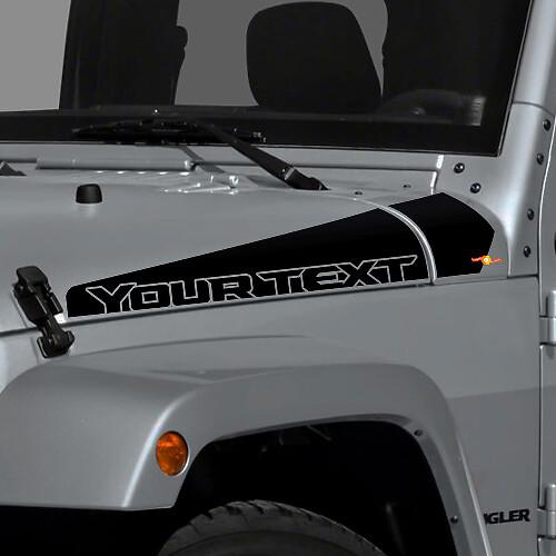 Adesivo in vinile con strisce personalizzate per cofano laterale Jeep Wrangler