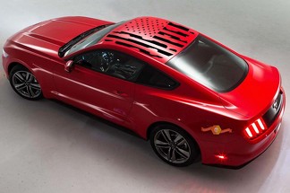 2005-2014 Ford Mustang Distressed Flag Decalcomania del pannello del tetto Scegli il colore
