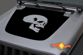 Jeep Hood Vinyl Skull Blackout Decal Sticker per 18-19 Jeep Wrangler JL#3
