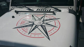 2 colori Jeep Hood Decal Compass Sticker per qualsiasi auto
