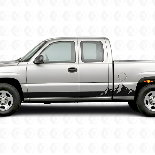 Strisce in Vinile Montagna per Porta & Modanatura Laterale per Chevrolet Silverado 1500 GMT800 1999-2007