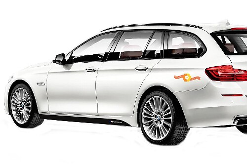 Decalcomanie adesivi per minigonne laterali BMW F10 F11 Serie 5 M SPORT M Performance
