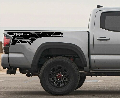 Coppia di adesivi in vinile per lato cassone TRD Pro per Toyota Tacoma 2016-2023