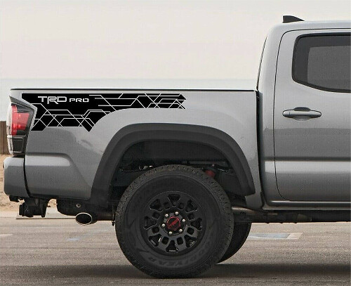Coppia di Adesivi in Vinile Stile TRD Pro per Fiancate Toyota Tacoma 2016-2023