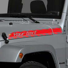 Kit adesivi in vinile con contorno testo personalizzato per striscia laterale cofano Jeep Wrangler_3