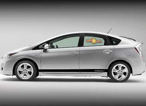 Adesivi in vinile a strisce laterali dritte per Toyota Prius XW30 2010-2015