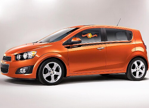 Adesivi Vinile Strisce Laterali Sonic Door Per Chevrolet Aveo