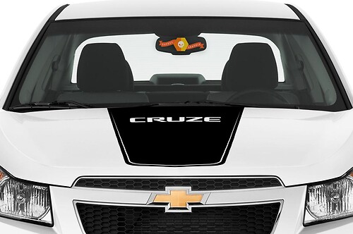 Adesivo Vinile Style Blackout Brandizzato per Cofano per Chevrolet Cruze 2016-2019