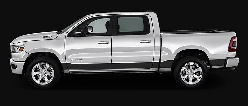 Adesivo in Vinile con Striscia Laterale Dritta per Dodge Ram 1500