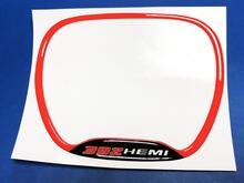 Anello di rivestimento del VOLANTE 392 Emblema HEMI a cupola Adesivo Decalcomania Dodge Challenger Charger
 2