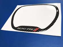 COPERTURA DEL VOLANTE Anello Scatpack Strisce rosse Adesivo bombato in fibra di carbonio Dodge Charger Challenger Daytona
 2