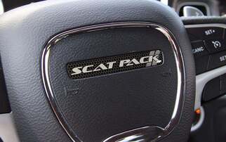 Volante Scat Pack Emblema grigio decalcomania bombata Challenger Charger Scatpack
