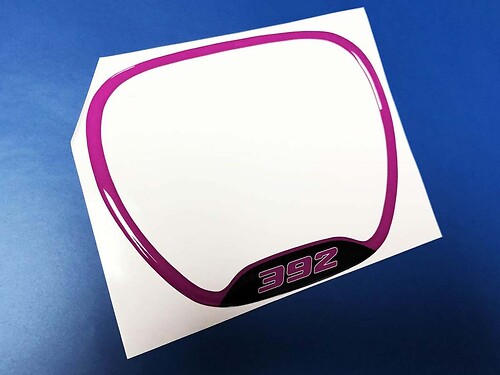 392 Purple Domed Trim Ring — Adesivo in vinile (volante) per Dodge Challenger