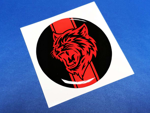 Decalcomania adesiva a cupola con emblema per inserto porta carburante Hellcat per Challenger
