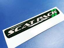 Volante Scat Pack Emblema a strisce verdi a nido d'ape a cupola Adesivo Decal Challenger Charger Scatpack
 2
