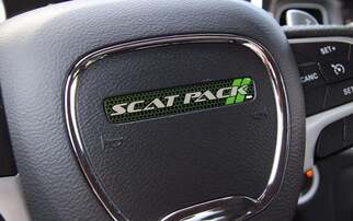 Volante Scat Pack Lime stemma decalcomania bombata Challenger Charger Scatpack
