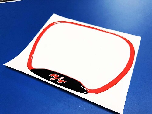 Anello di Finitura Volante R/T Emblema Bombato Adesivo per Dodge Challenger Charger