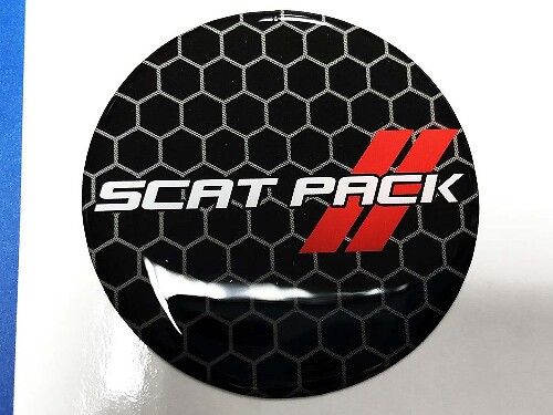Inserto per Sportello Benzina Stile Scat Pack con Decalcomania Bombata per Dodge Challenger