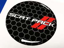 Inserto per Sportello Benzina Stile Scat Pack con Decalcomania Bombata per Dodge Challenger_2