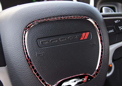 Adesivo Incorniciatura Volante Scat Pack Bombato per Dodge Challenger o Charger