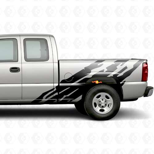 Strisce Viniliche Laterali Frastagliate per Chevrolet Silverado 1500 GMT800 1999-2007
